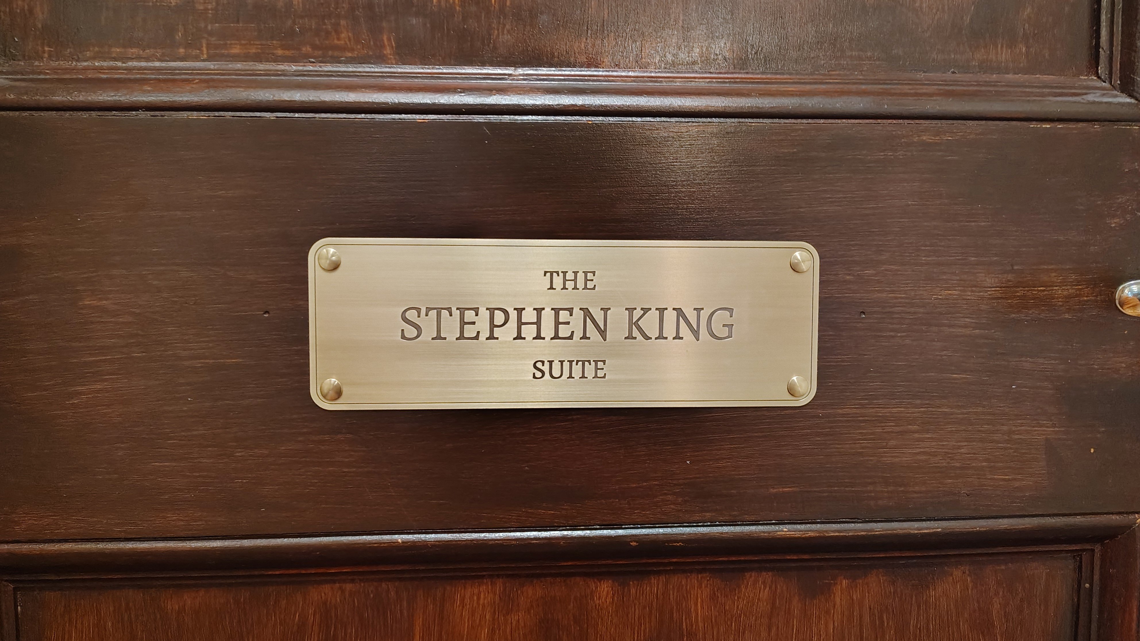 A plaque reading