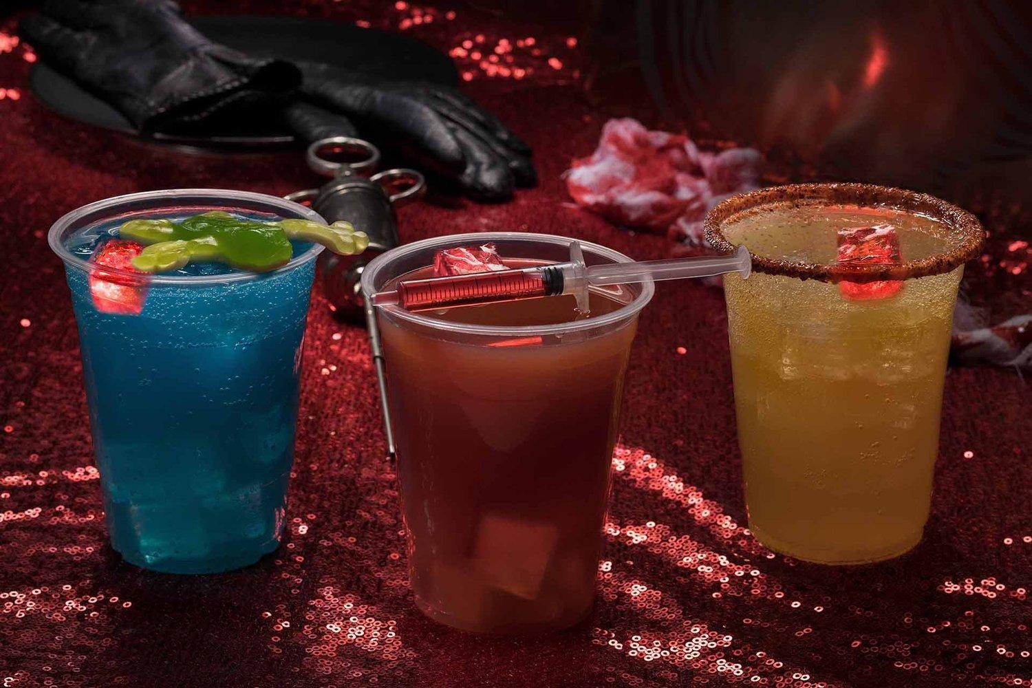 3 specialty cocktails on Halloween Horror Nights at Universal Studios Hollywood
