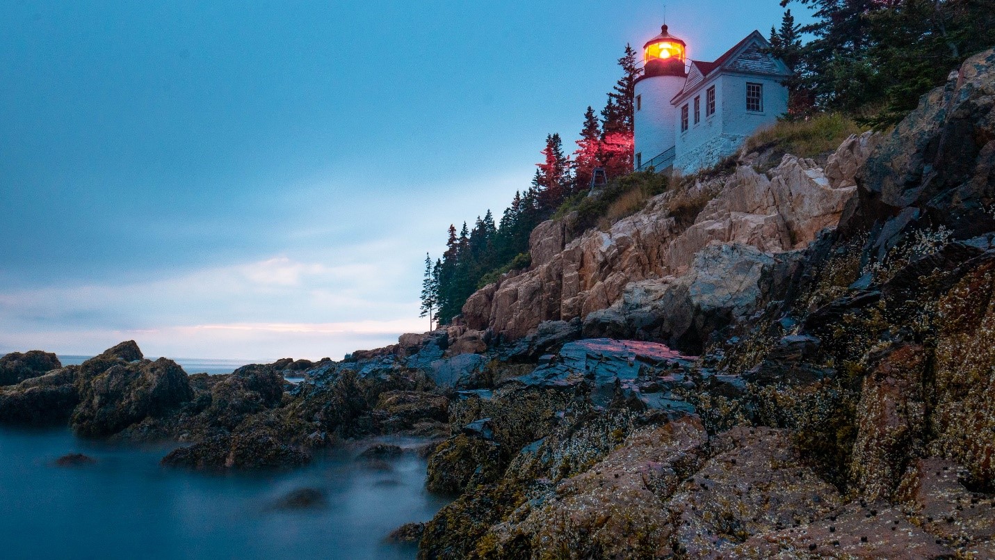 lighthouse in the side of a cliff