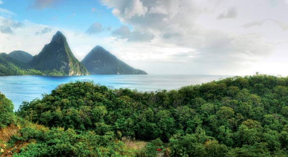 the Pitons