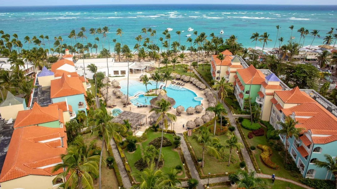 TRS Turquesa Hotel aerial view of the resort