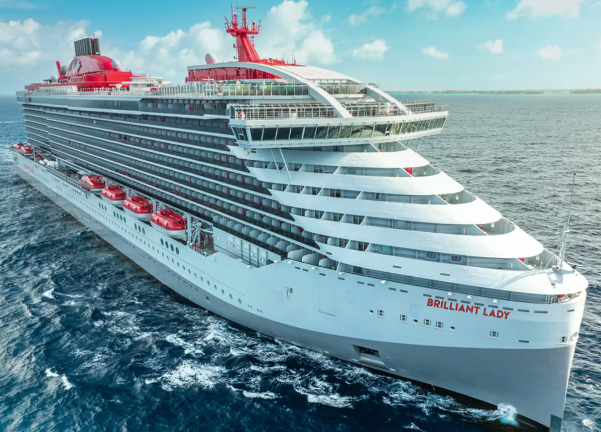 The Brilliant Lady Cruise ship in the water