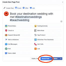 Boost Facebook Post