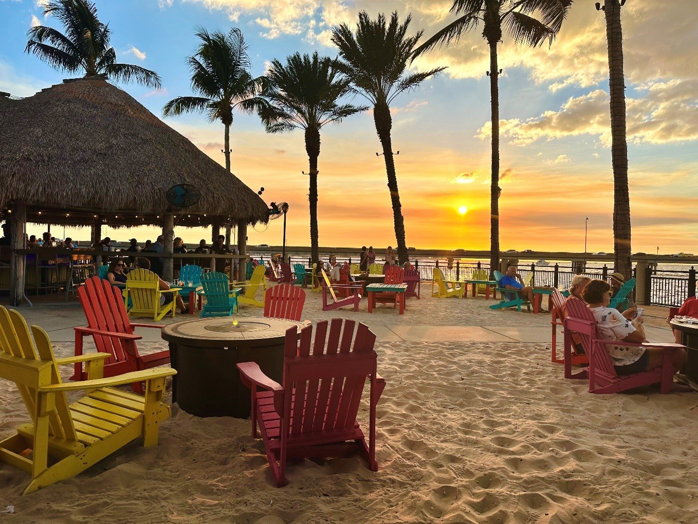 TT’s Tiki Bar at sunset