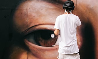 street art of and eye