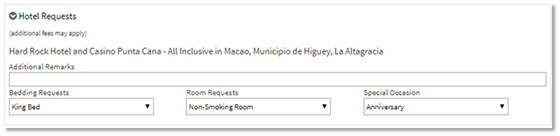 hotel request