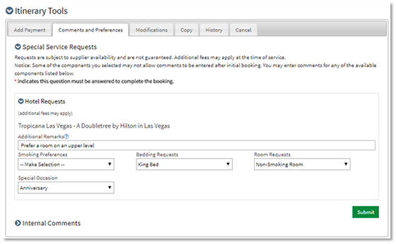 itinerary tools