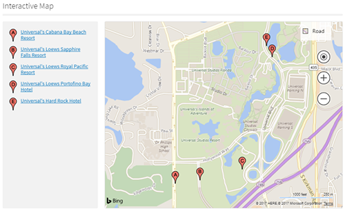 hotels on map