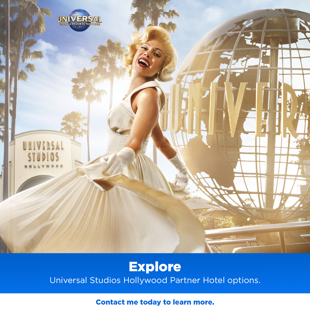 Explore Universal Studios Hollywood Partner Hotel options. Contact me today to learn more.